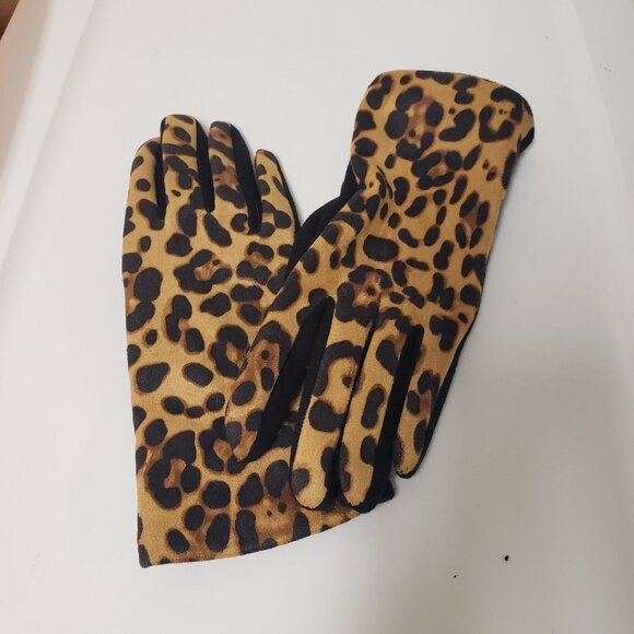 Gloves Leopard Print Smart Touch warm Gloves - Picture 4 of 8